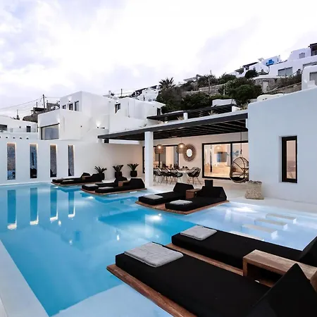 빌라 Exquisite Mykonos 6 Bedrooms Hephaestus Ii Infinity Pool Outdoor Jacuzzi 프사로우