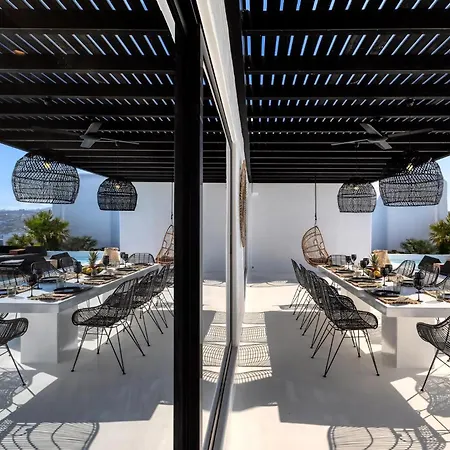 빌라 Exquisite Mykonos 6 Bedrooms Hephaestus Ii Infinity Pool Outdoor Jacuzzi 프사로우