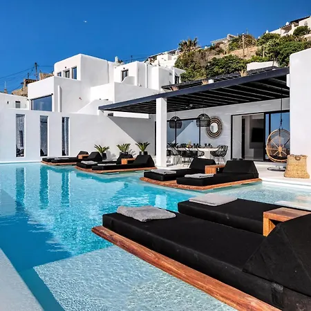 Exquisite Mykonos 6 Bedrooms Hephaestus Ii Infinity Pool Outdoor Jacuzzi 빌라